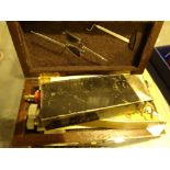 Five GEC sets of scales GPO numbering tags and brass GPO adjustable mirror