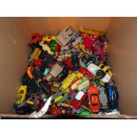 Box of predominantly diecast model vehicles various makes