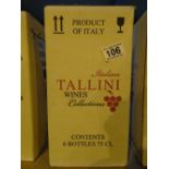 Case of six bottles of Italian Tallini Pinot Grigio Blush rose wine CONDITION REPORT:
