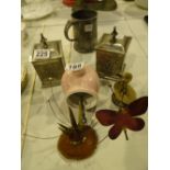 Collection of ceramics and silver plated tea caddys