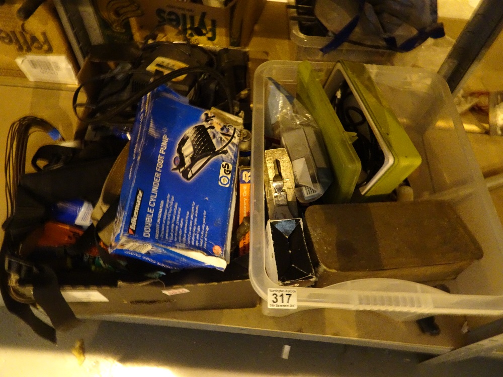 Two boxes of mixed engineering tools
