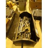 Metal box with heavy duty spanner contents