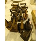 Large quantity of antique flat irons