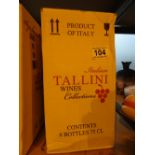 Case of six bottles of Italian Tallini Pinot Grigio wine CONDITION REPORT: We are
