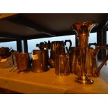 Shelf of mixed silver plate