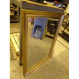 Large gold painted wood framed mirror