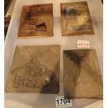 Four printing plates including Bisto and Ferranti