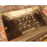 Collection of vintage sporting team postcards thirteen in total