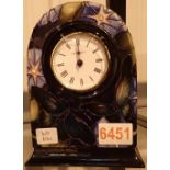 Moorcroft Butterfly pattern mantle clock