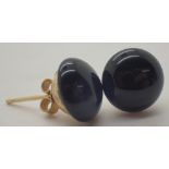 9ct gold onyx stud earrings