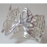 925 silver fancy butterfly band size N