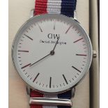 New boxed Daniel Wellington wristwatch in stainless steel case