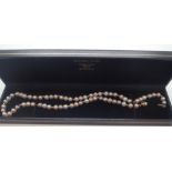 9ct gold and pearl necklace stamped on clasp