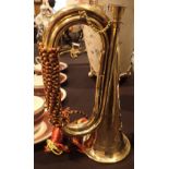 Brass army bugle L: 26 cm