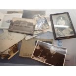 Collection of WWII related photographs and a Winston Churchill postcard