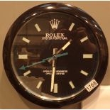 Dealer wall clock with sweeping second hand D: 34 cm