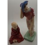 Royal Doulton figurine This Little Pig HN 1793 and a Royal Doulton Windflower HN 1703 A/F