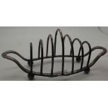 Hallmarked silver six slice toast rack assay Birmingham