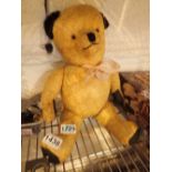 Vintage 1950/1960 teddy bear jointed arms legs and swivel head glass eyes growler not working