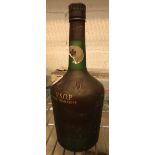 VSOP fine champagne cognac sealed bottle lacking label CONDITION REPORT: We are