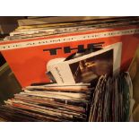 Box of mixed 1960-1980 LP and single records