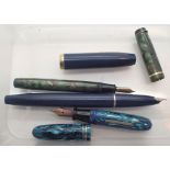 Three vintage fountain pens including Conway Stewart