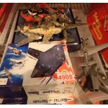 Tray of mixed diecast metal aeroplanes