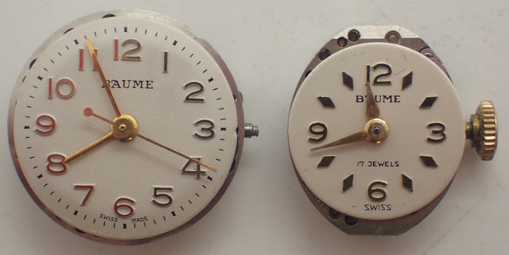 Two Baume ladies wristwatch movements