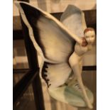 Carlton Ware Butterfly Girl limited edition 3/100 H: 23 cm