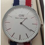 New boxed Daniel Wellington wristwatch in stainless steel case