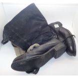 Pair of WWII flying boots sheepskin lined with knife pocket size 10
