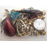 Box of mixed jewellery etc