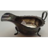 Hallmarked silver sauce boat assay Sheffield 1937