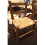 Small rush seated childs chair