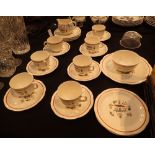 Part Crown Ducal Arizona pattern tea set