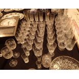 Large quantity of mixed crystal including vases and glasses