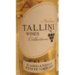 Case of six bottles of Italian Tallini Pinot Grigio wine