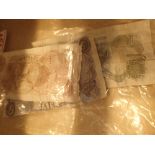 Collection of vintage British banknotes