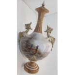Royal Worcester vase and cover decorated with pheasants signed Jas Stinton c1901 shape no.