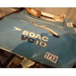 Original 1960s BOAC VC10 Cabin luggage bag with original labels