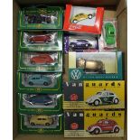 Quantity of Vanguards and Cameo Volkswagen Beetle diecast model cars of various scales with