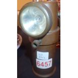 Copper miners lamp CEAG Ltd Barnsley Yorks H: 17 cm