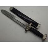 German WWII red cross dagger and sheath with bone cutting blade