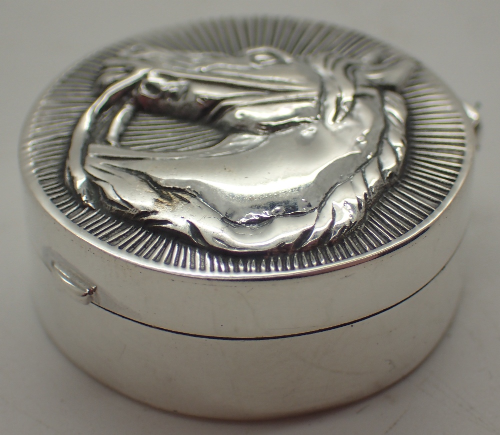 925 silver horse pill box