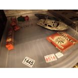Vintage toys including Clockwork Royal Mail van Harold Flory submarine etc A/F