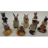 Eight Royal Doulton Bunnykins figurines