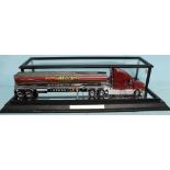 Franklin Mint 1:32 scale Bulldog Mack truck lorry and trailer including custom mirror base display