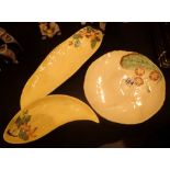 Three Carlton Ware floral plates