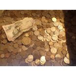 Box of mixed worldwide coins