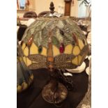 Dragonfly Tiffany style lamp H: 46 cm